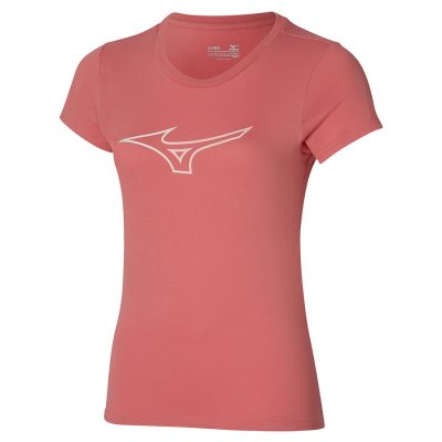 Camisa Mizuno RB Logo Tee Mujer Coral Claro - Chile M548VSGDCR